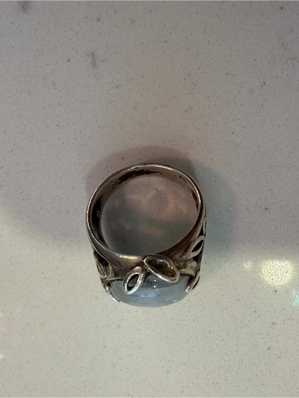 vintage sterling silver moonstone ring sz 6.5 6.75